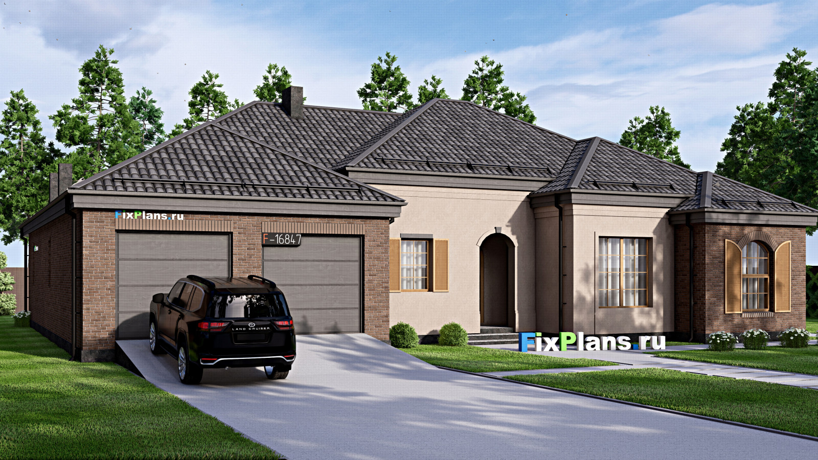 Проект одноэтажного дома 19х21м S251м2 F-16847