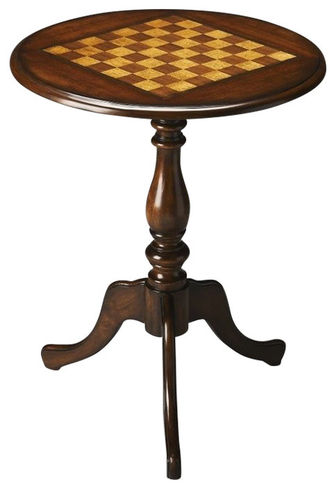 Beaumont Lane Round Game Table in Dark Brown