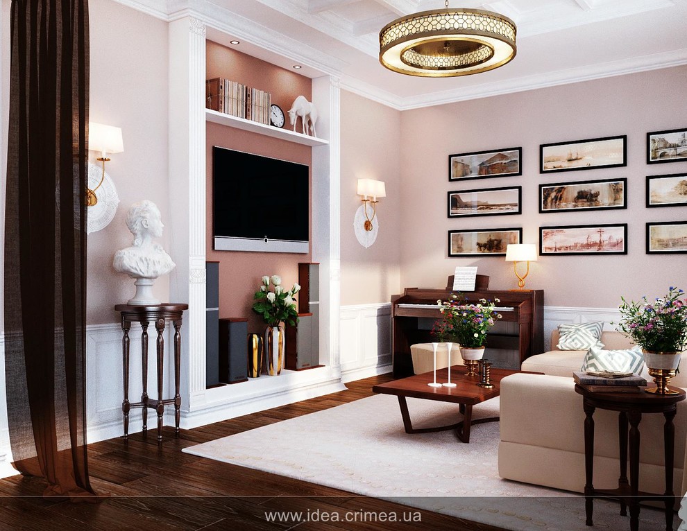 Neoclassical living room interior