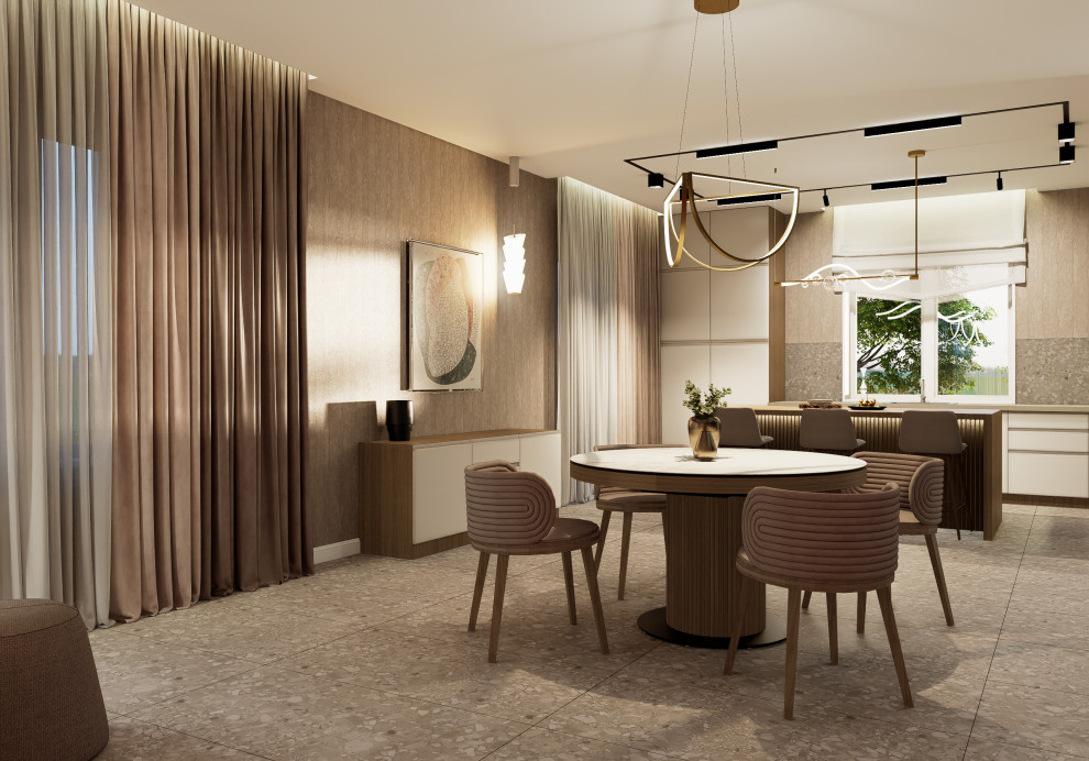 Коттеджный поселок "Самарский", кухня-гостиная