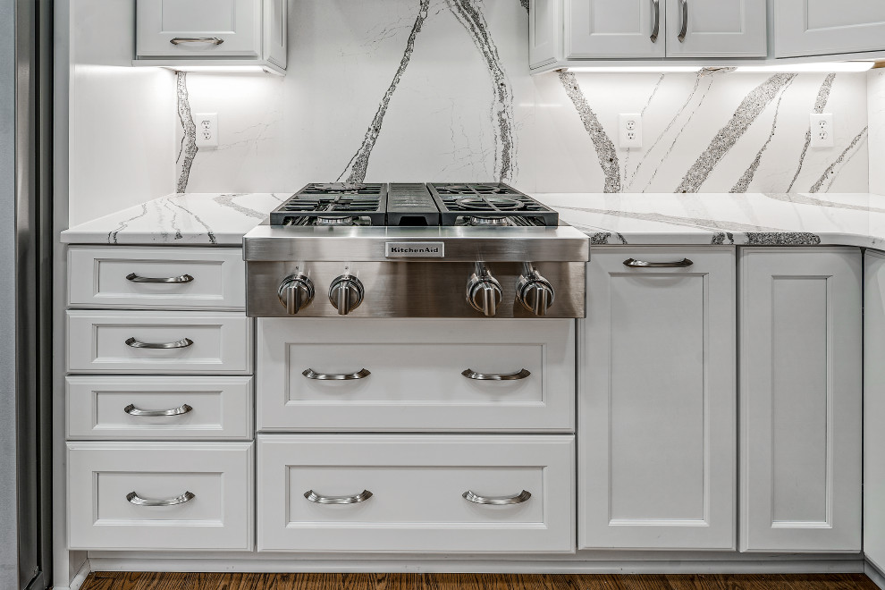 Shaker White Kitchen Remodel Charlotte, NC Transitional Kitchen