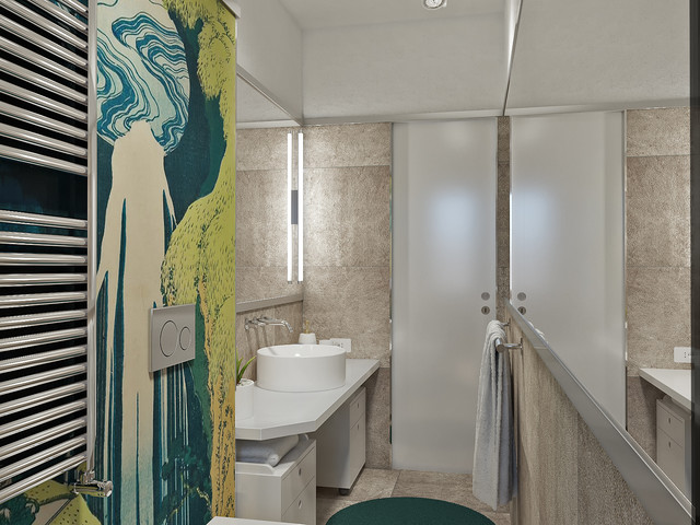 BAGNO STRETTO E LUNGO contemporary-bathroom