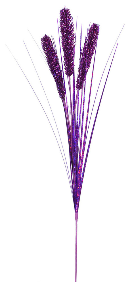 Vickerman 28" Purple Glitter Wheat Spray Onion Grass