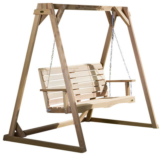 4' Swing With AFrame Set Traditional Porch Swings by All Things