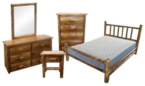 Northern Torched Cedar 5 Piece Log Bedroom Set Rustic Northern Torched Cedar 5 Piece Log Bedroom Set Queen