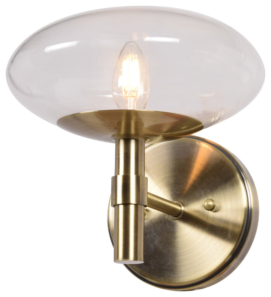 Grand Wall Sconce, Brushed Brass