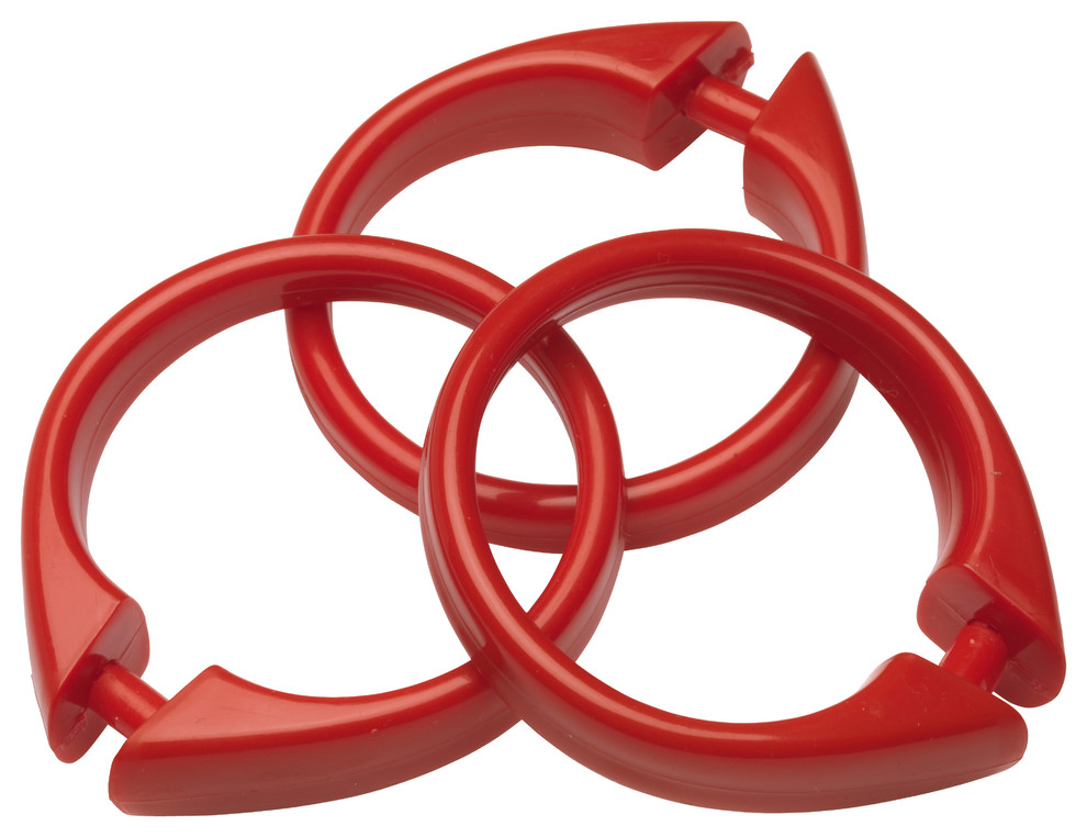 "Snap" Plastic Shower Curtain Hooks Traditional Shower Curtain