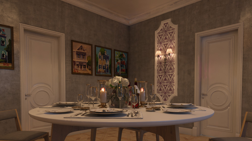 Обеденная комната в стиле Новая классика