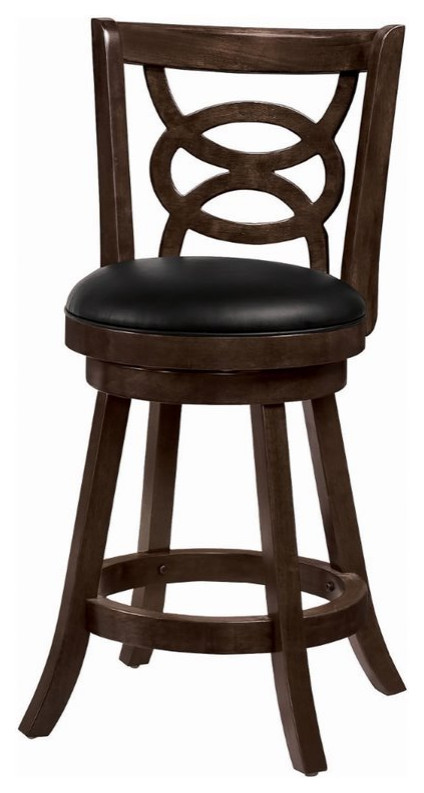 Coaster Wood Swivel Counter Height Stools in Cappuccino