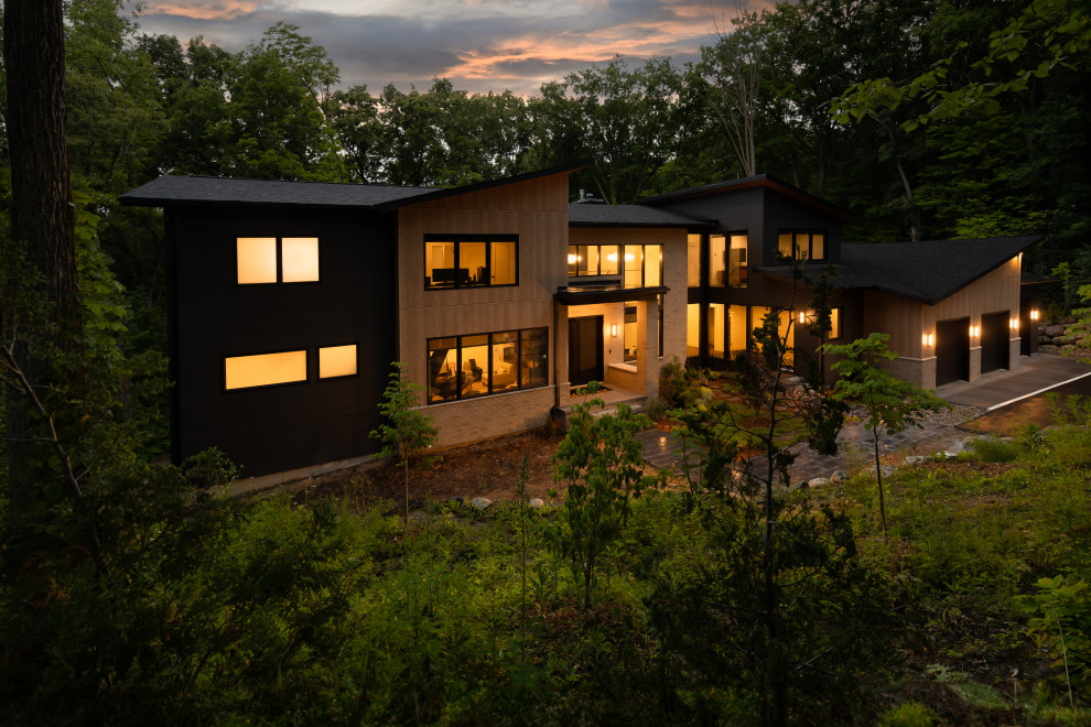 Modern Transitional Custom Home in Ann Arbor - Transitional - Exterior ...