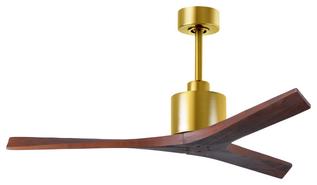 Mollywood 6-Speed DC 52 Ceiling Fan in Brushed Brass with Walnut blades ...