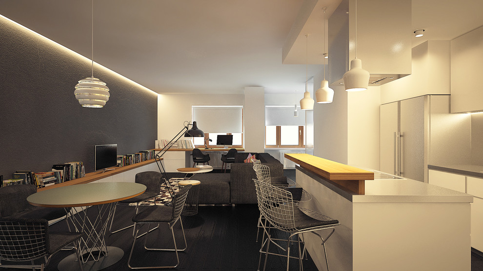 Частная квартира с лаконичным интерьером.