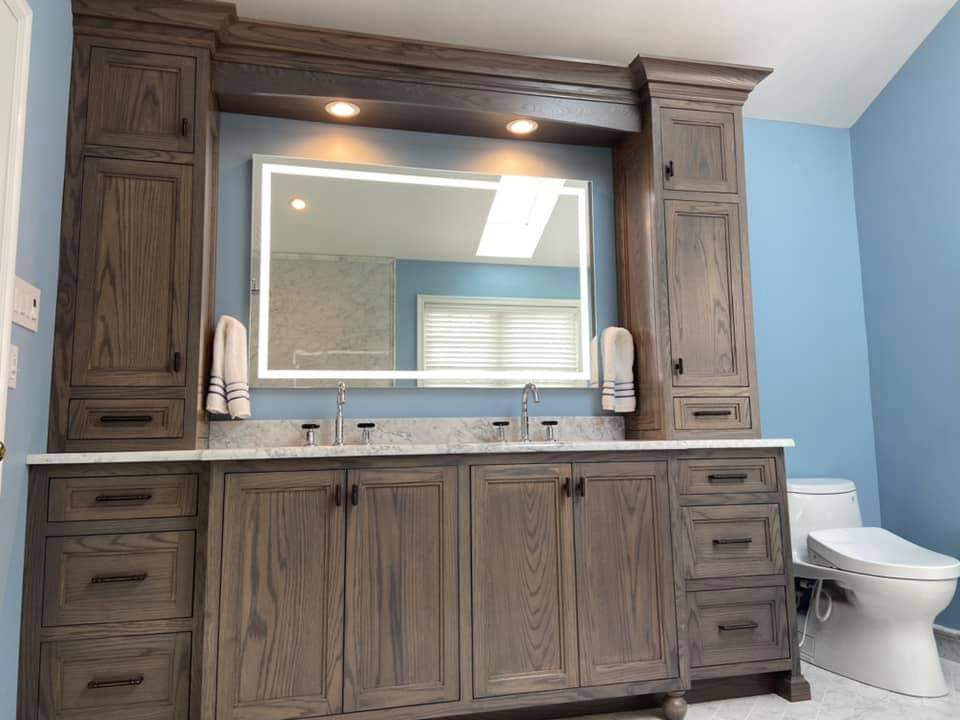 Badezimmer En Suite mit Granit-Waschbecken/Waschtisch in Philadelphia