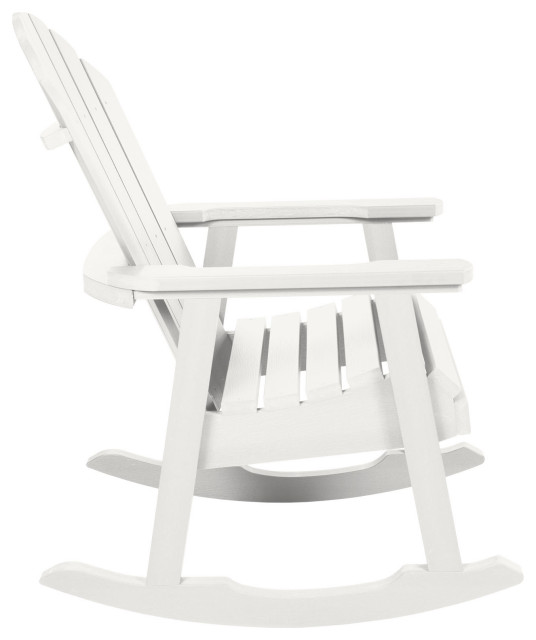 Hamilton Rocking Chair, Weathered Acorn - Beach Style - Outdoor Rocking ...