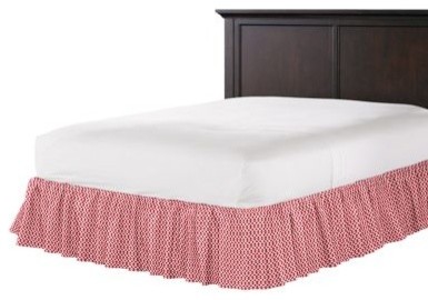 Pink Small Geometric Custom Bed Skirt