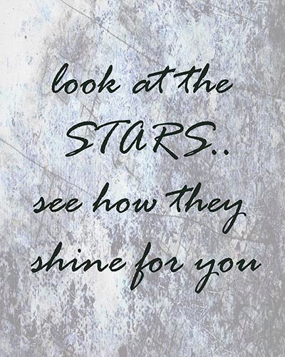 Look at the Stars in Silver, Ready To Hang Canvas Kid's Wall Decor, 20 X 24