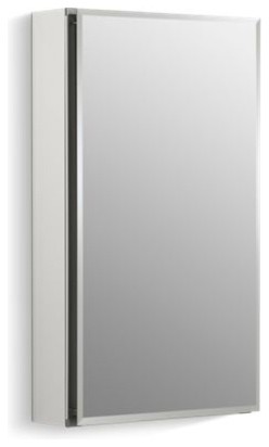 Kohler 15" W X 26" H 1-Door Medicine Cabinet With Mirrored Door, Beveled Edges