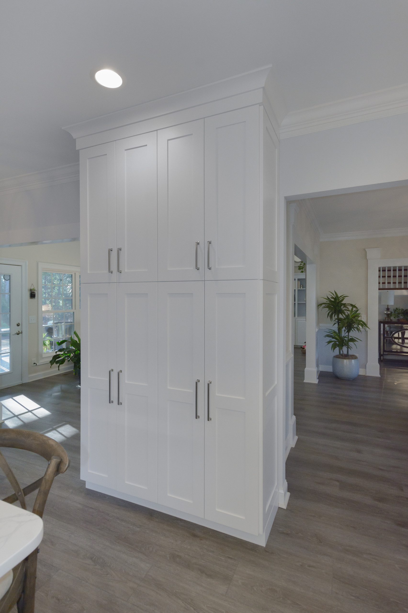 Pawley's Island simple wihite kitchen, laundry room, bathroom, and closet