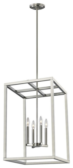 3.5W Four Light Foyer-Brushed Nickel Finish-Incandescent Lamping Type