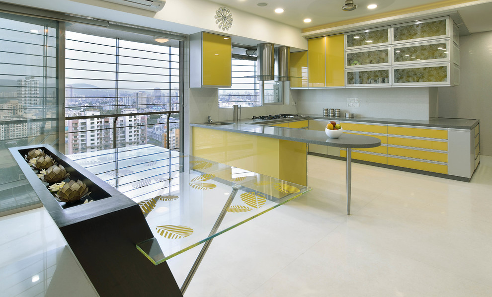 Design ideas for an Indian kitchen in Mumbai.