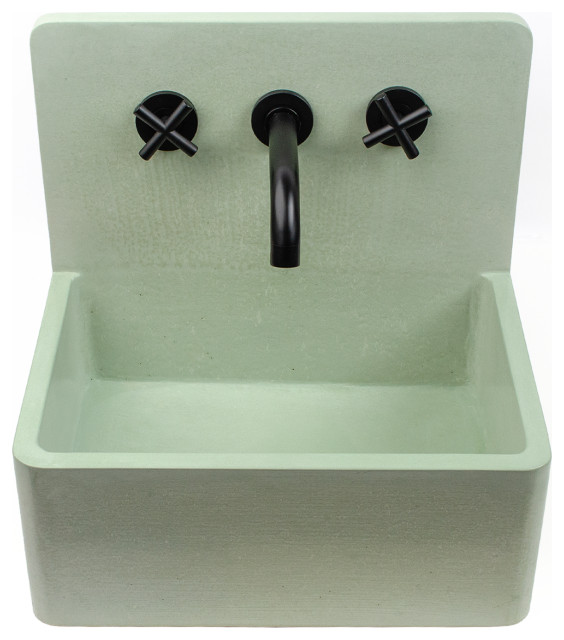 Handmade Concrete Mini Wall Mounted Vessel Sink Faucet Included Modern Utility Sinks By Concretti Designs Houzz - Wall Mount Vessel Sink Faucet
