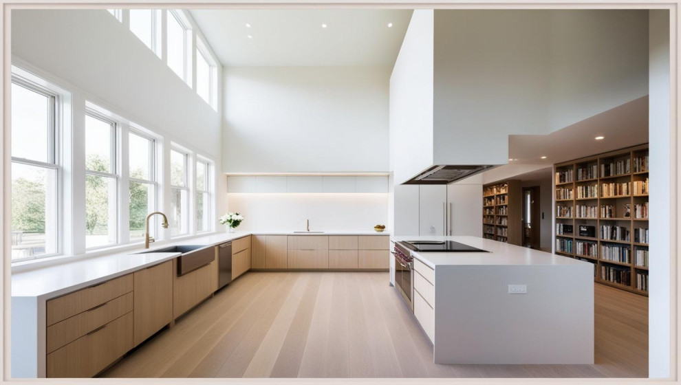 Transitional kitchen photo in Miami