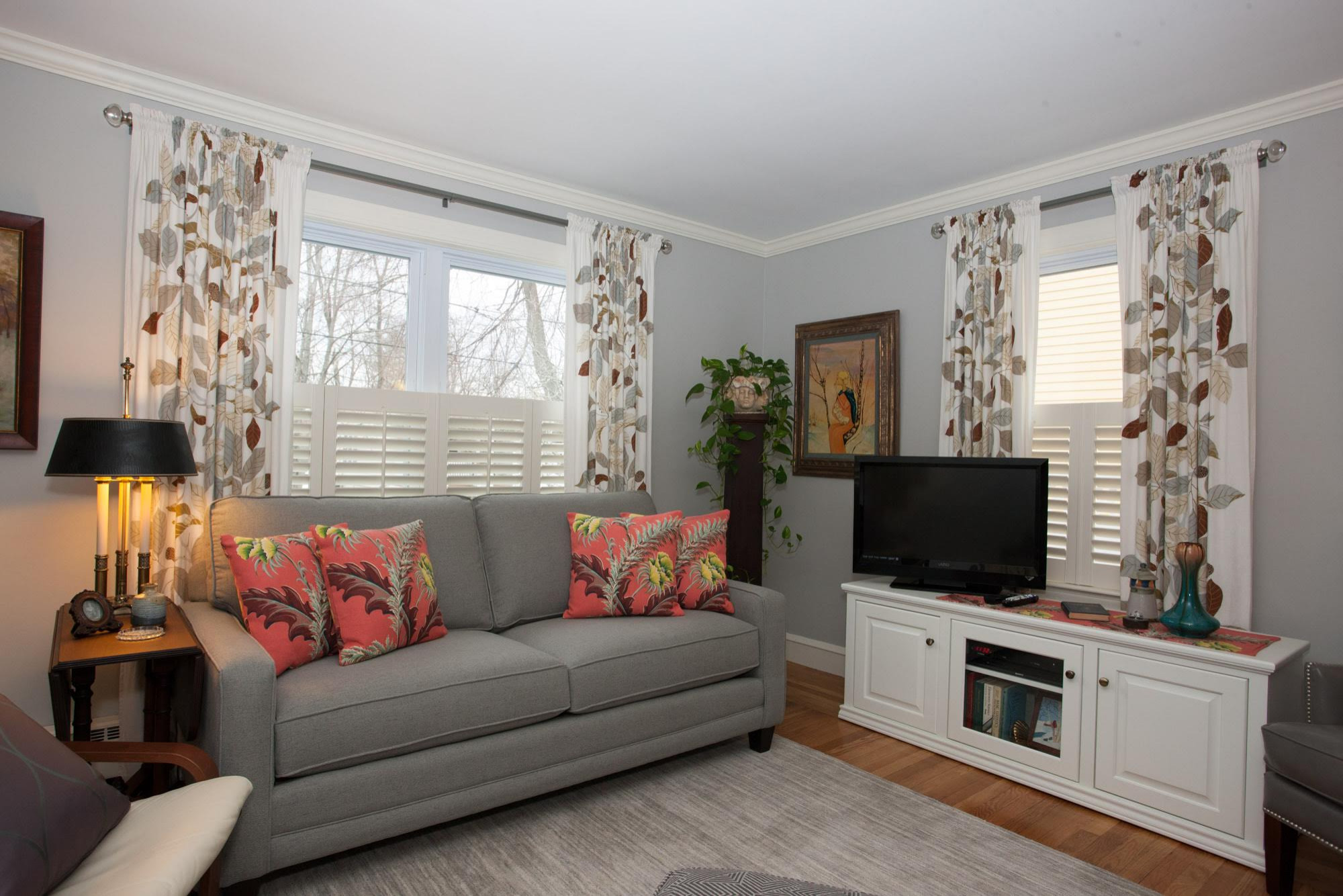 Charming Cranston Update with Shutters & Draperies
