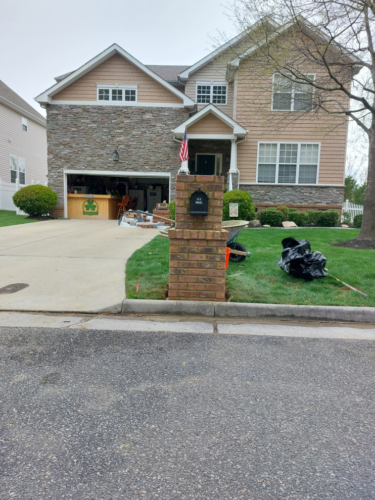 Make Your Mailbox Post Unique with Faux Stone Just in Time for Spring