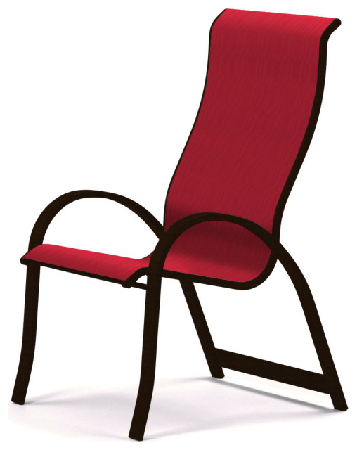 Aruba II Sling Supreme Height Arm Chair, Textured White/Red, Textured Kona, Red