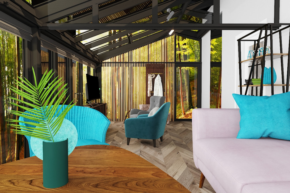 Загородный частный дом, с кухней, одной спальней, и верандой с огромными панорам