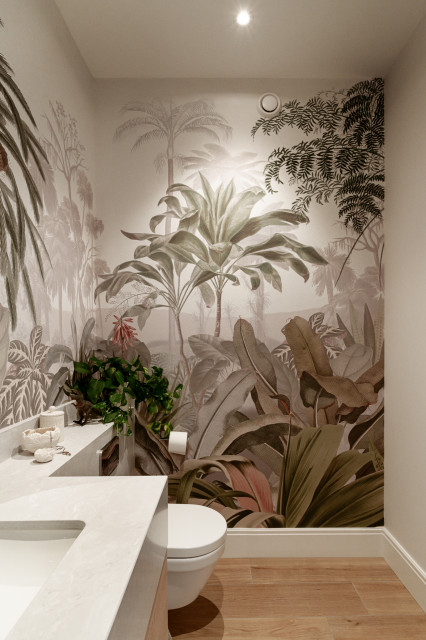 The Exquisite Heath Haven House trendy-lille-badevaerelse