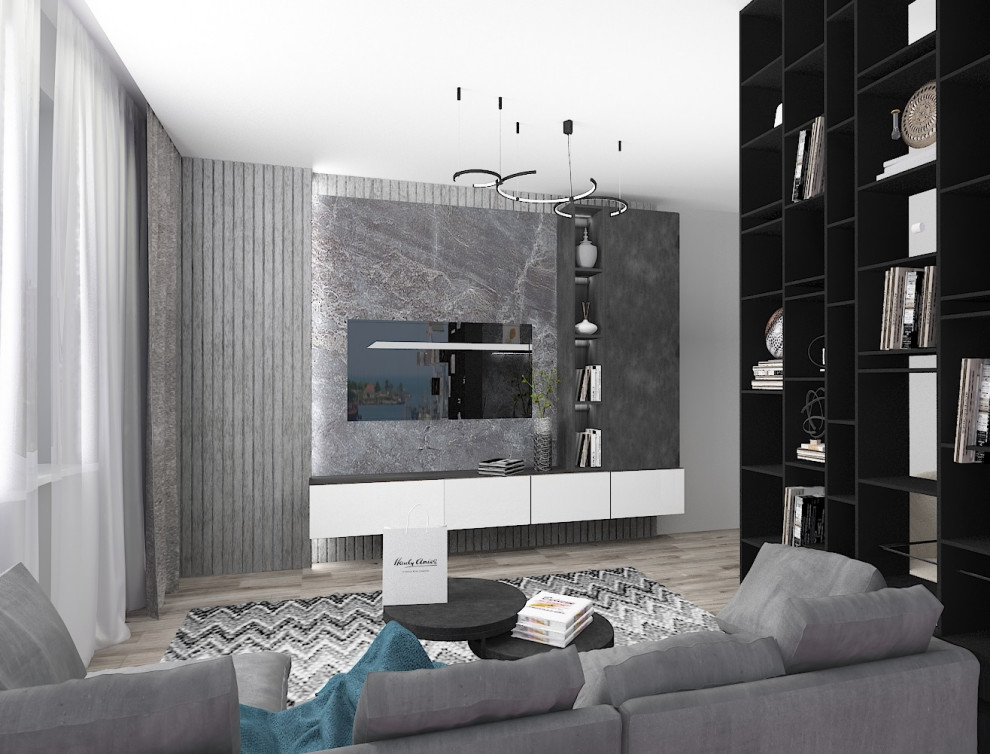 Однокомнатная квартира в серых тонах