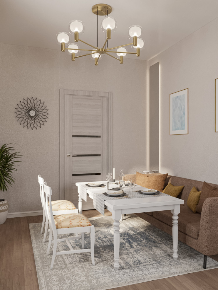 3D-визуализация кухни / обеденной зоны.3