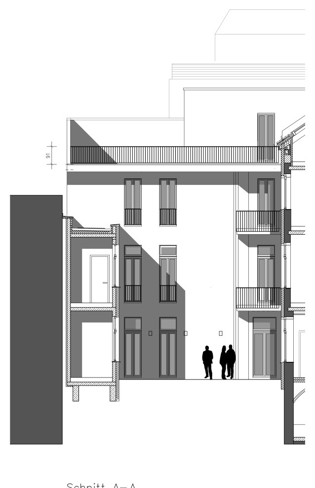 Modernisierung eines Stadthauses mit Ersatzbau im Innenhof