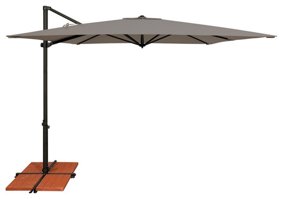 Simply Shade Skye Square Fabric Umbrella with Cross Bar Stand in Black