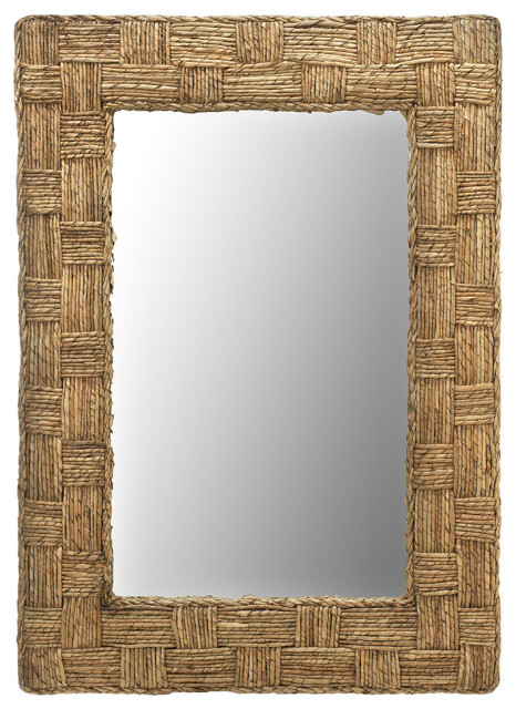 Rectangular Checquered Wall Mirror, Rope costero-espejos-de-pared