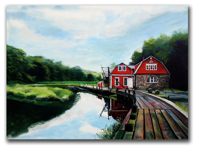 'The Boathouse' Canvas Art by Colleen Proppe
