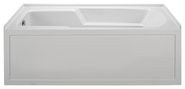 Integral Skirted Left-Hand Drain Air Bath, White, 30x19.25