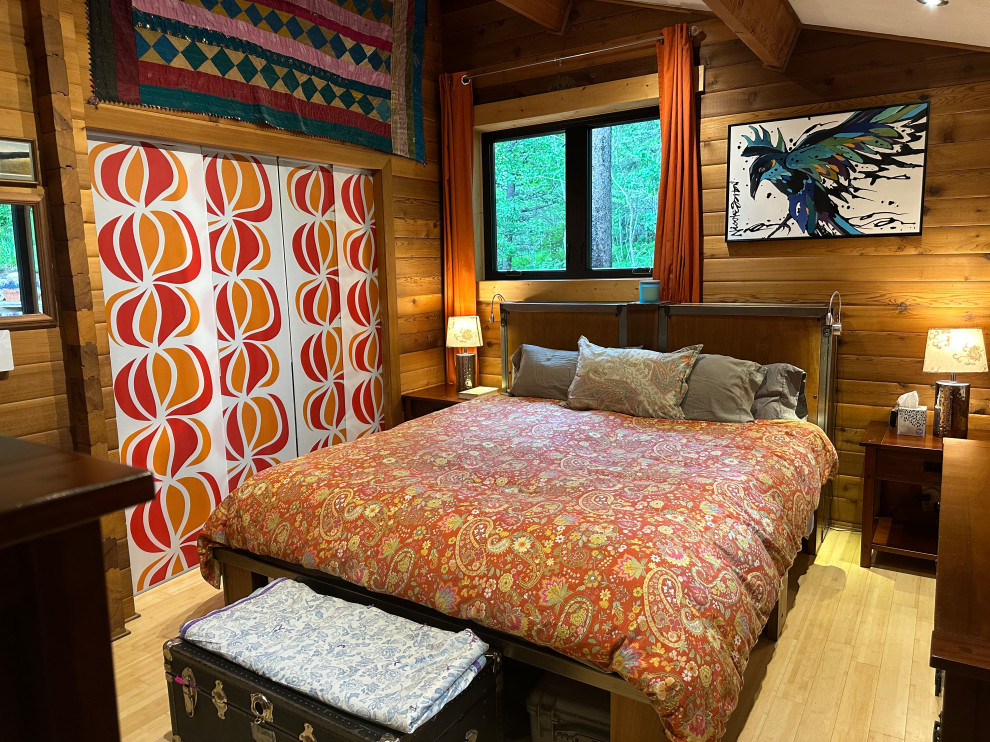 Sliding decorative fabric panels