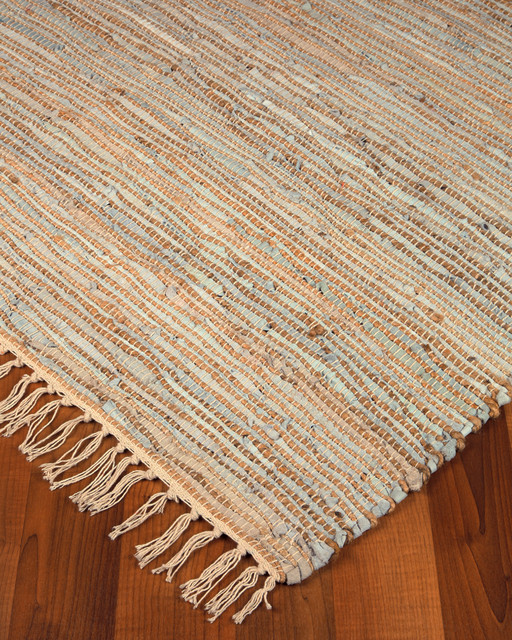 Brilliance Jute Leather Rug, Hand Woven , Reversible Area Rugs by