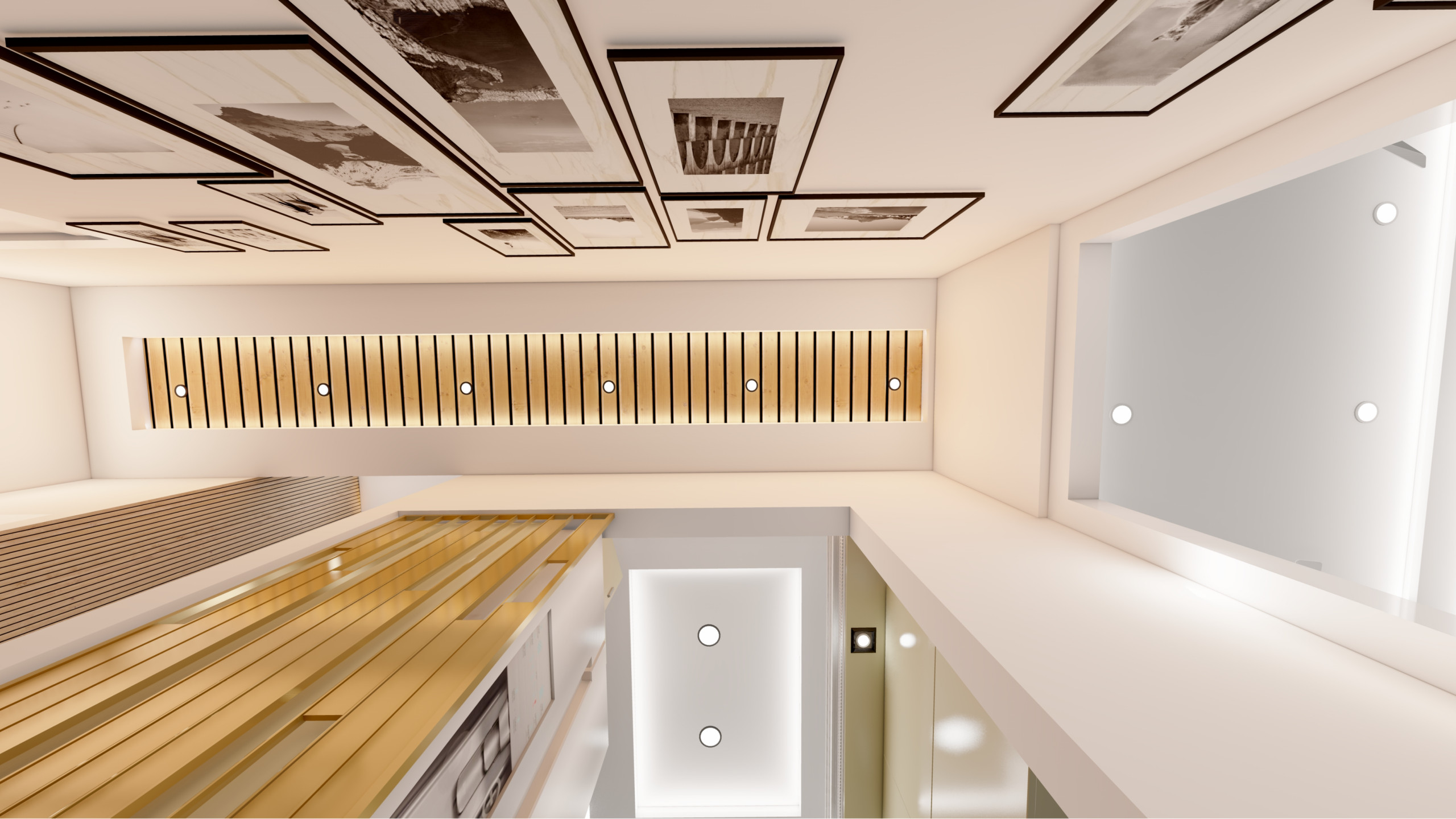 Contemporary Kitchen and Living Room with Chic Details in Farnham