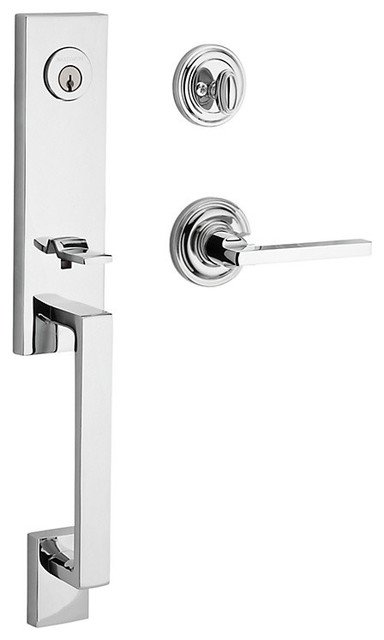 Baldwin Reserve Seattle Handleset Square Lever Polished Chrome