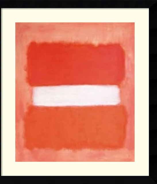 Framed Art Print 'White Center, 1957' by Mark Rothko, Outer Size 33"x37"