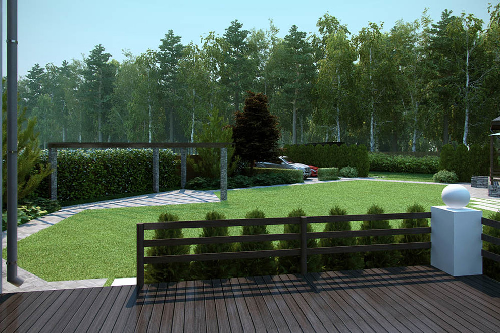 Дизайн частного сада 18 соток (2 Вариант)