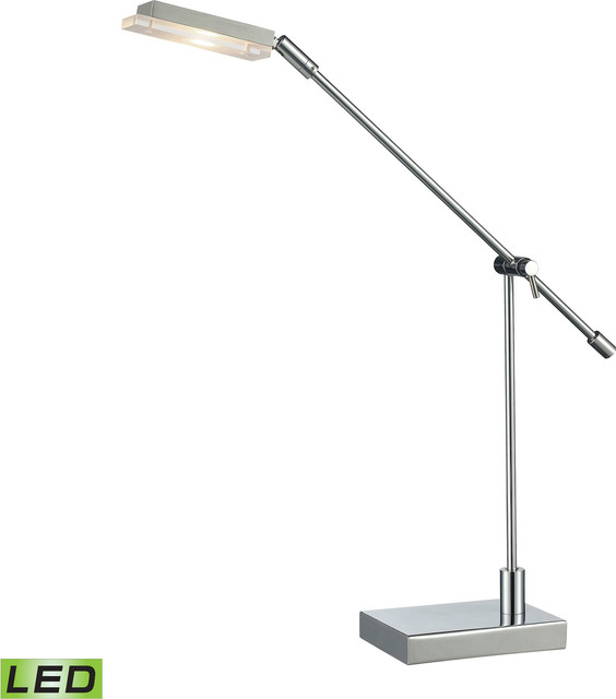 Bibliotheque Adjustable LED Desk Lamp - Polished Chrome