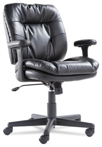 Executive Swivel/Tilt Chair, Fixed T-Bar Arms, Black
