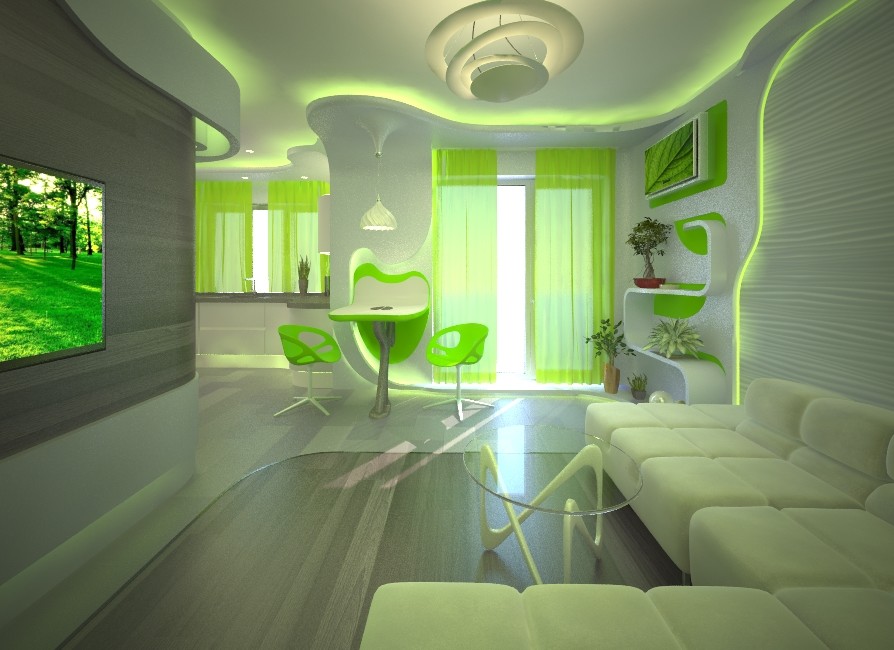 Проект эко интерьера в бионическом стиле