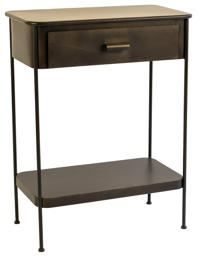 Metal Side Table with Drawer Industrial Side Tables And End Tables