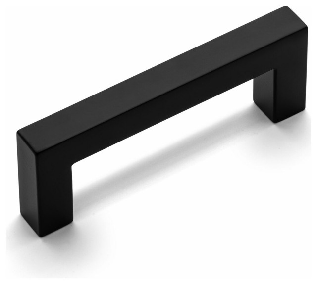 Cosmas 1477764FB Flat Black Modern Contemporary Pull Modern And Drawer