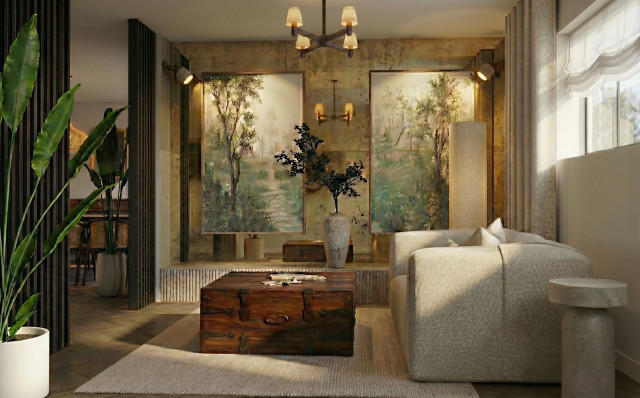 Feng Shui Inspired Design trendy-dagligstue